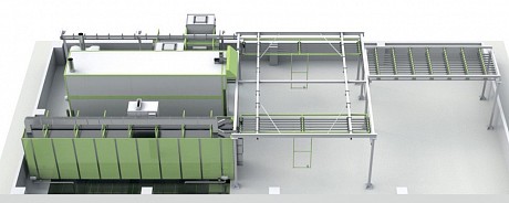 Комплекс оборудования для порошковой окраски SPK-CS-60.1.15.220 и зона открытой окраски SPK-18.6.6
