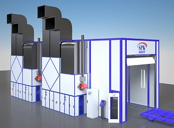 Покрасочно-сушильная камера для автомобилей SPK-15.5.5